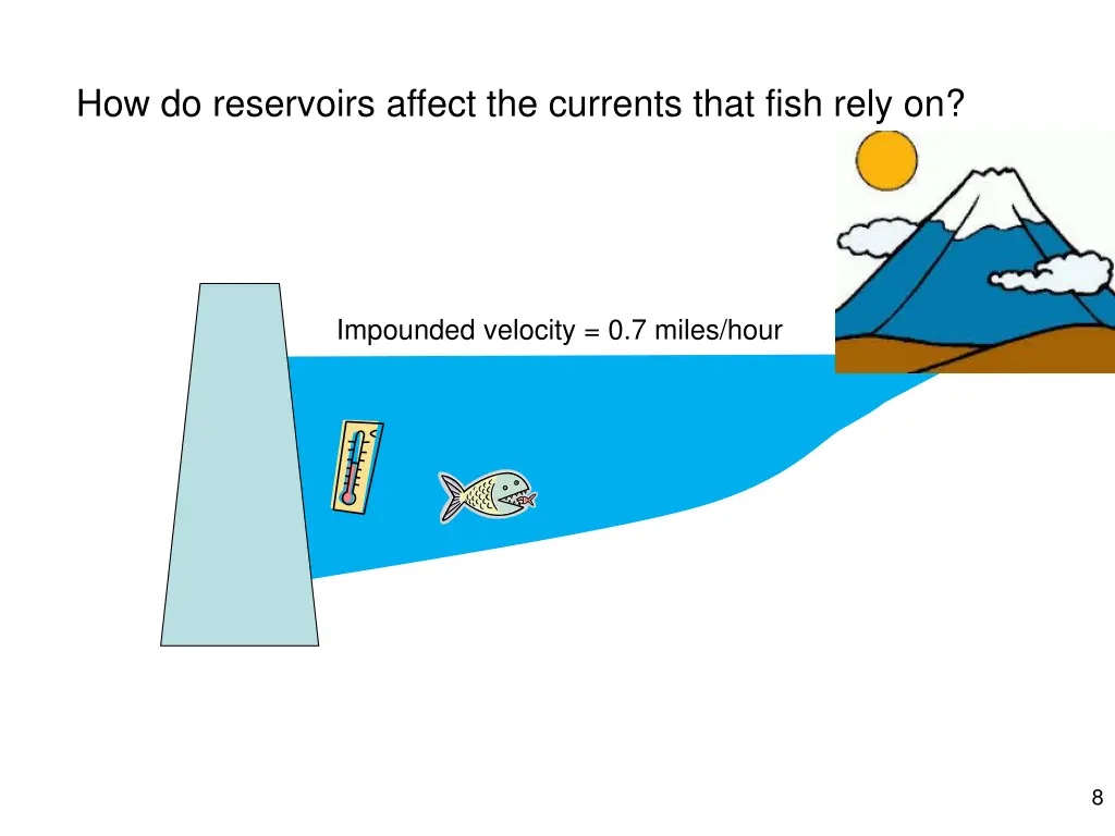 how do reservoirs affect the currents that fish 2