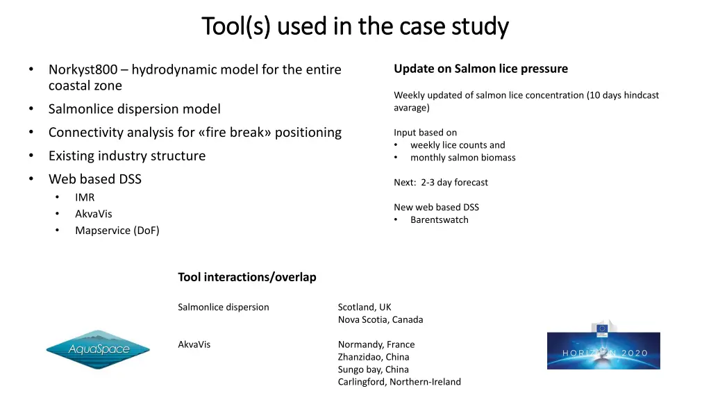 tool s used in the case study tool s used