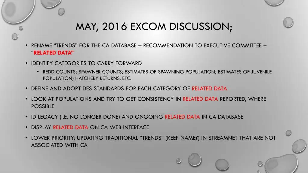 may 2016 excom discussion