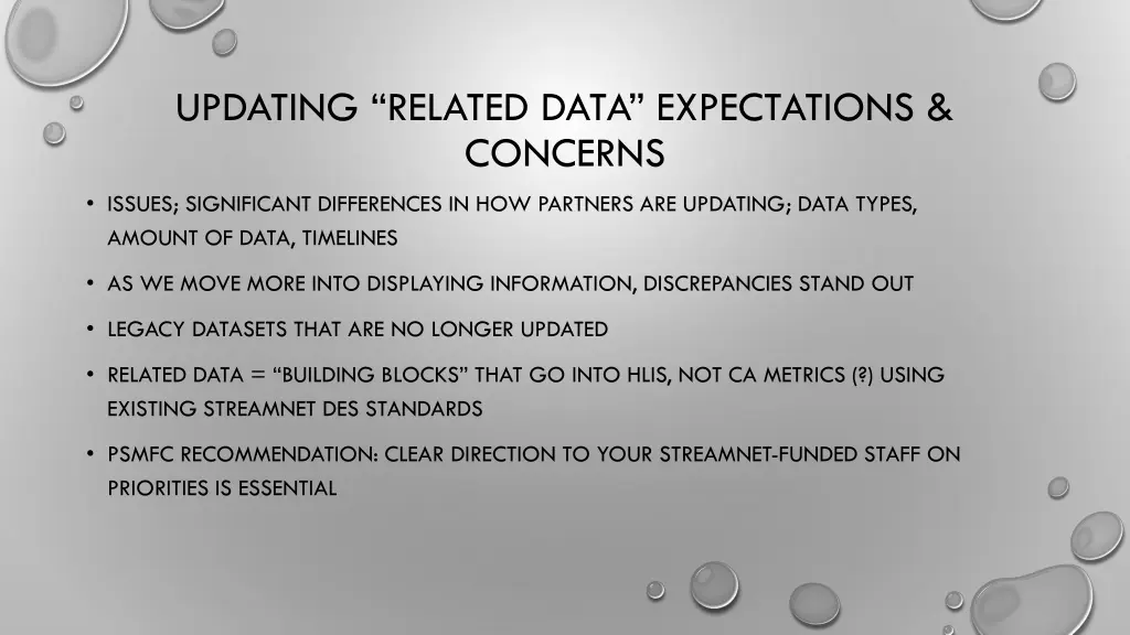 updating related data expectations concerns 1