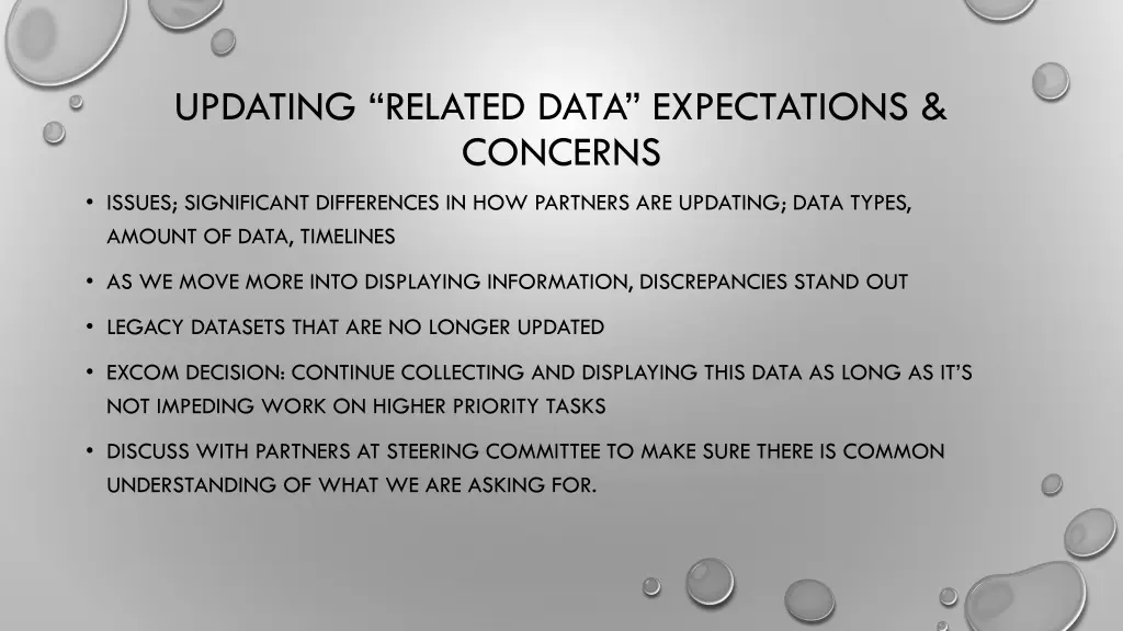 updating related data expectations concerns 2