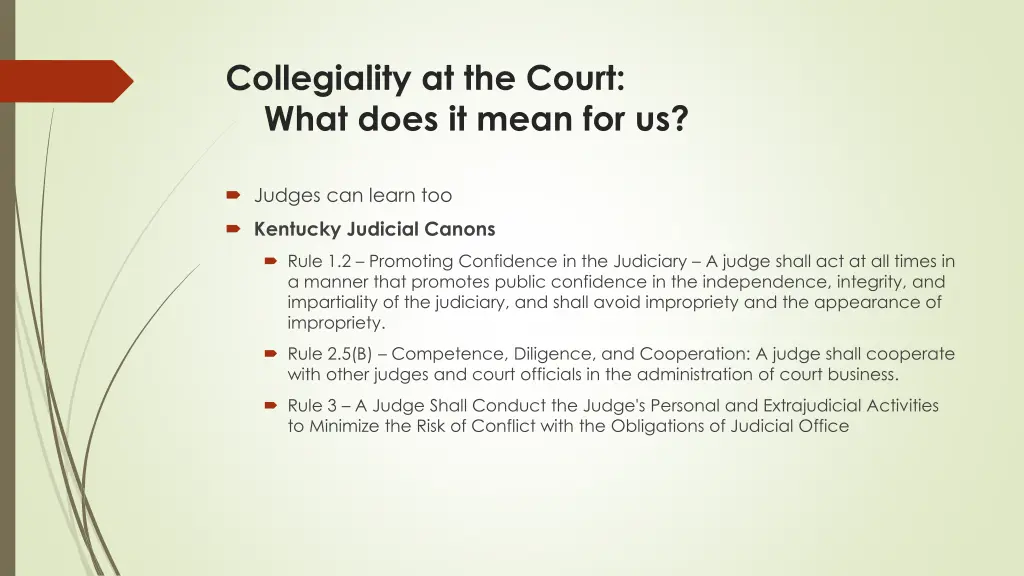 collegiality at the court what does it mean for us 2