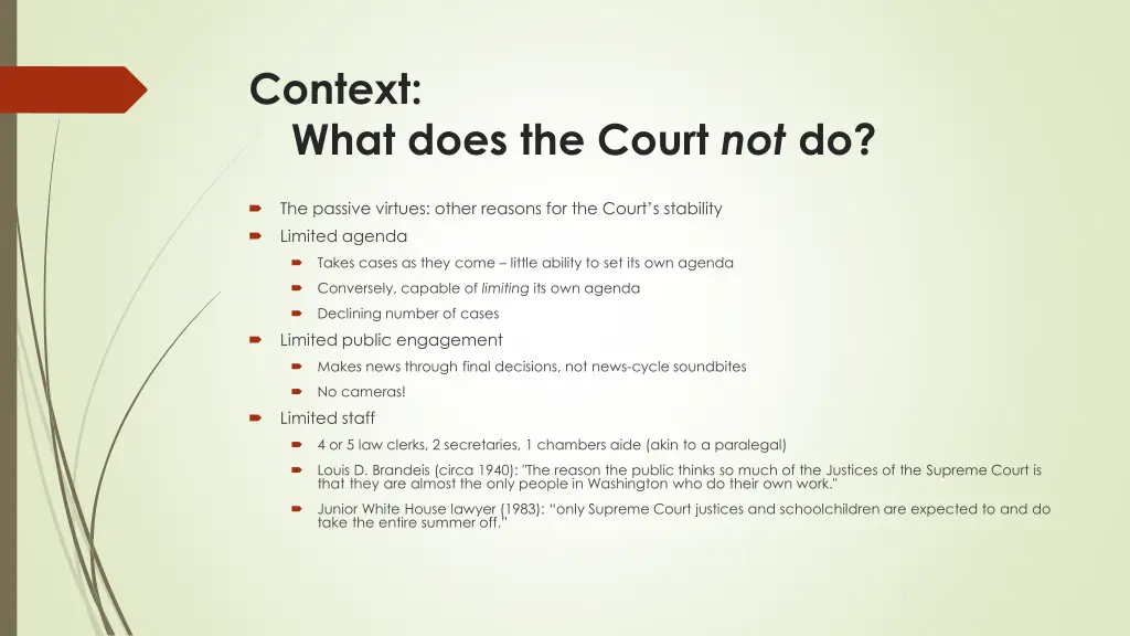 context what does the court not do