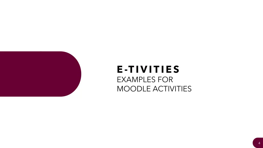 e tivities examples for moodle activities