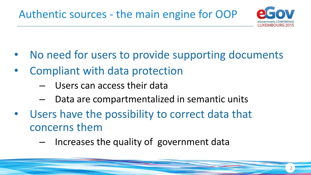 authentic sources the main engine for oop