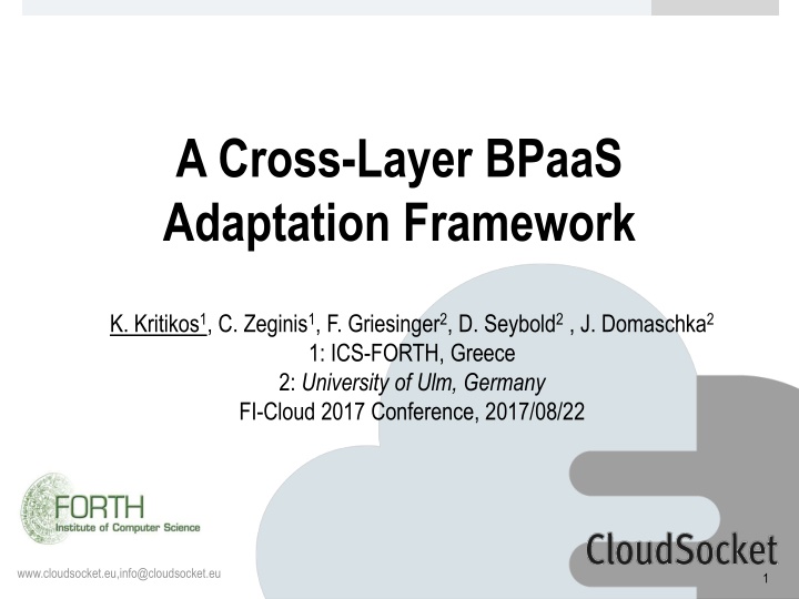 a cross layer bpaas adaptation framework