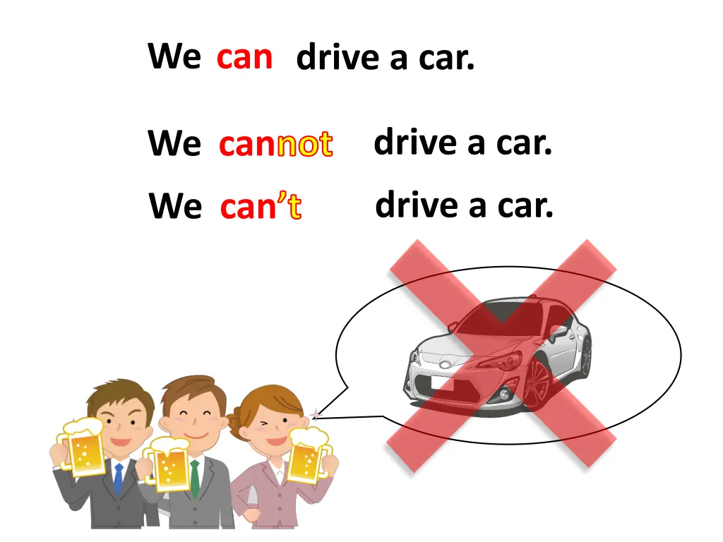 we can drive a car