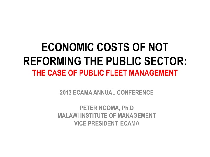 economic costs of not reforming the public sector