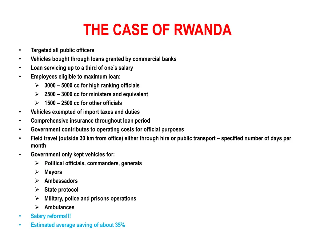 the case of rwanda