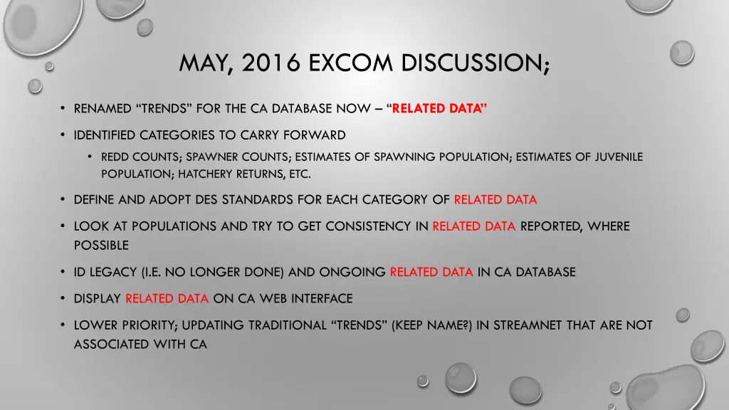 may 2016 excom discussion