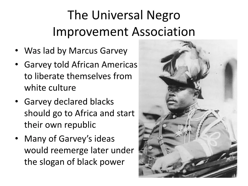 the universal negro improvement association