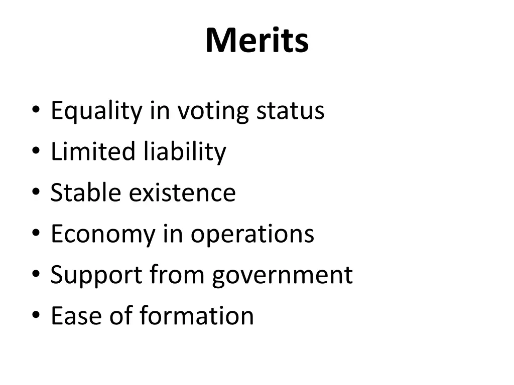 merits