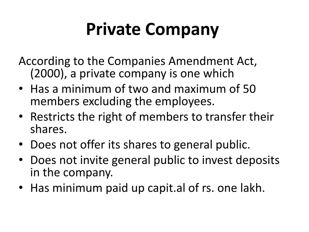 private company