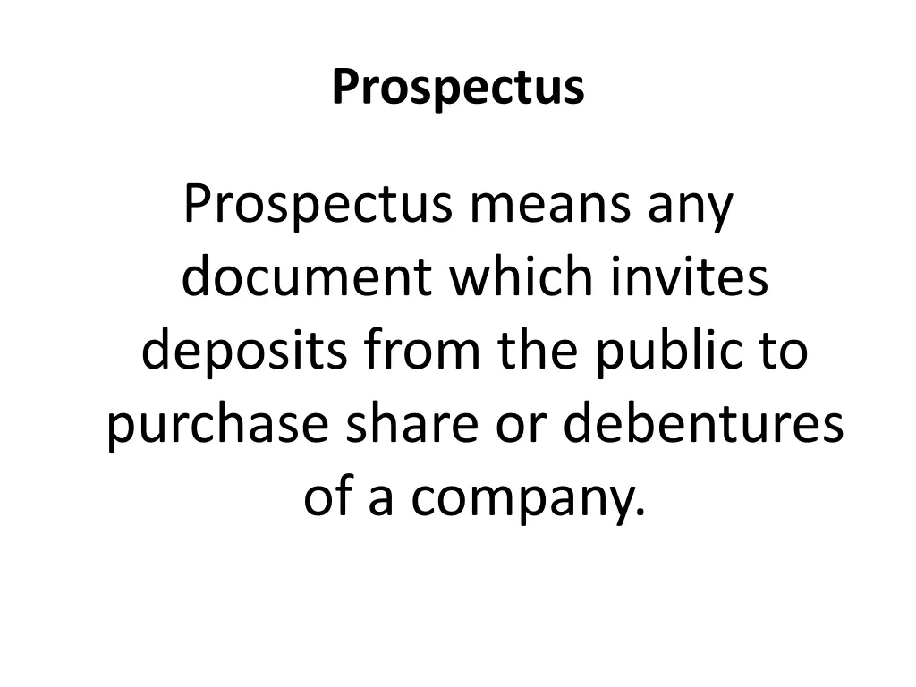 prospectus