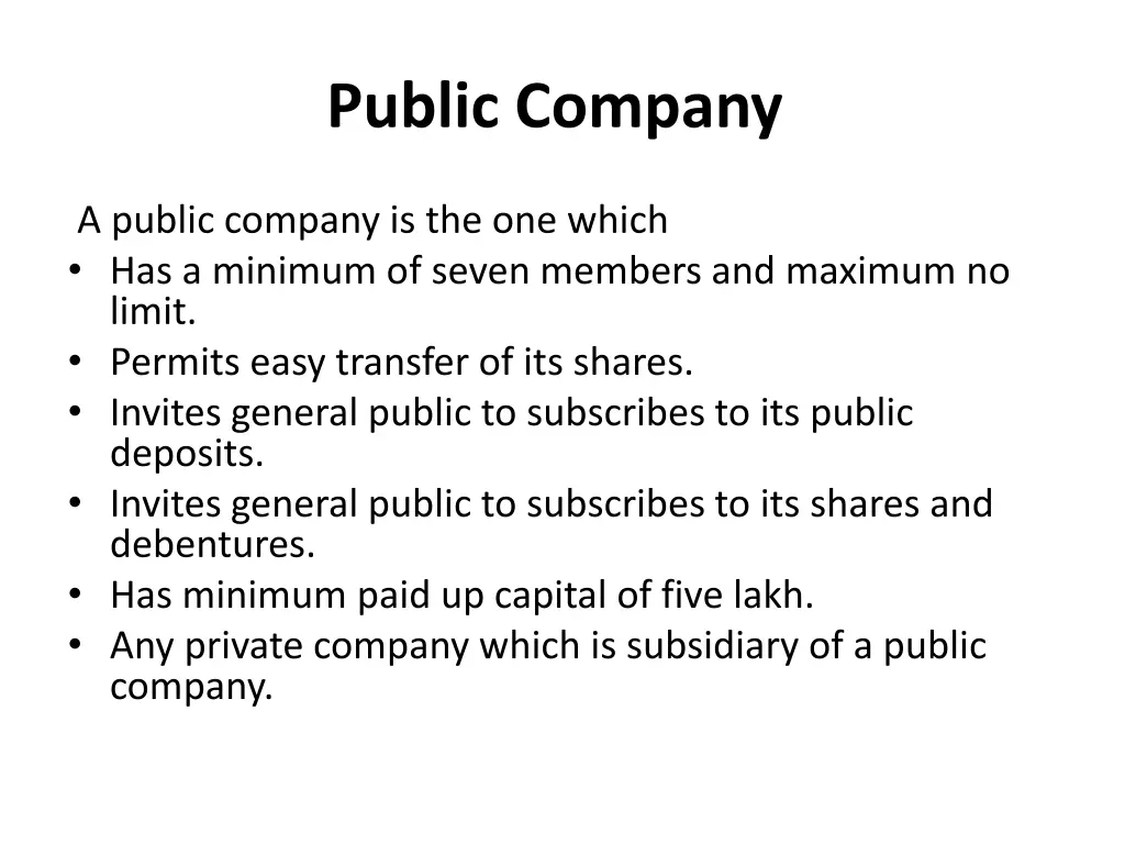 public company