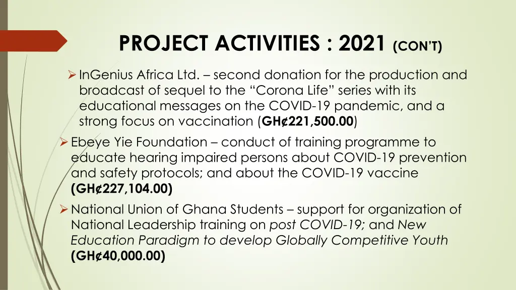 project activities 2021 con t 1