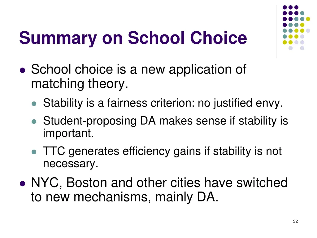 summary on school choice