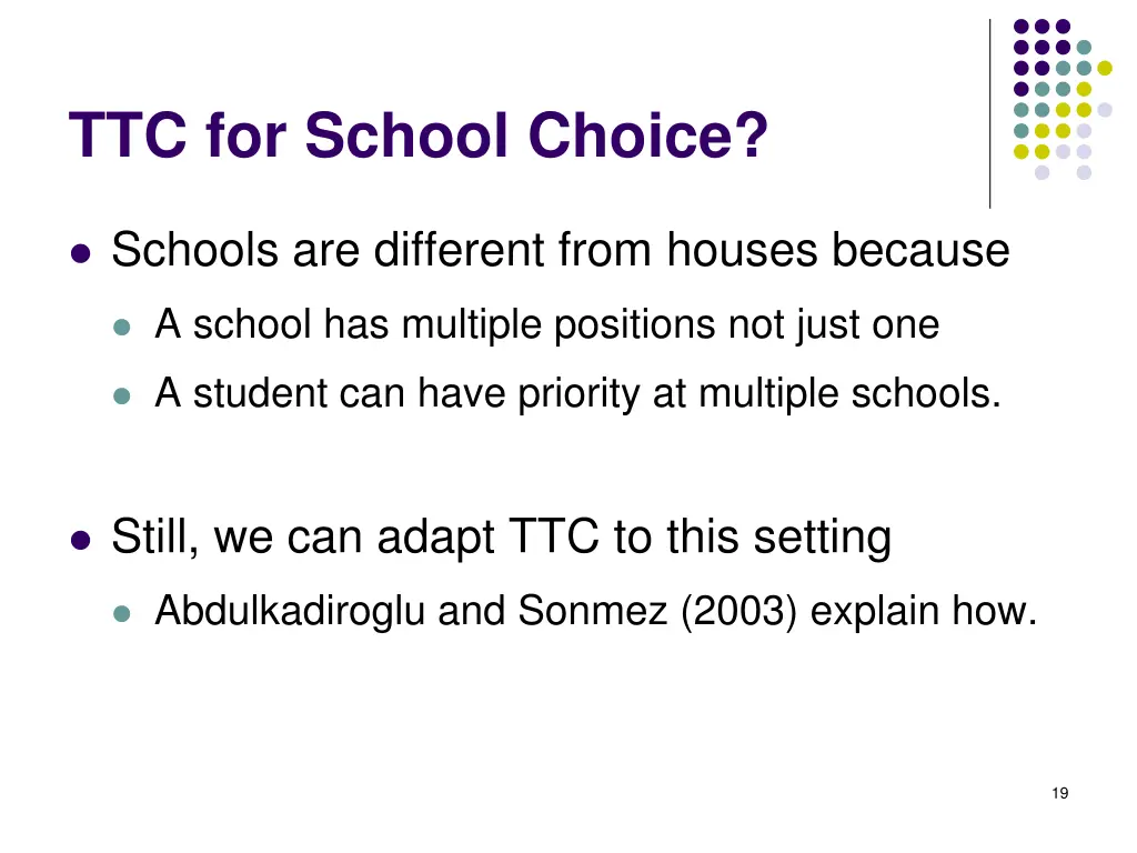 ttc for school choice