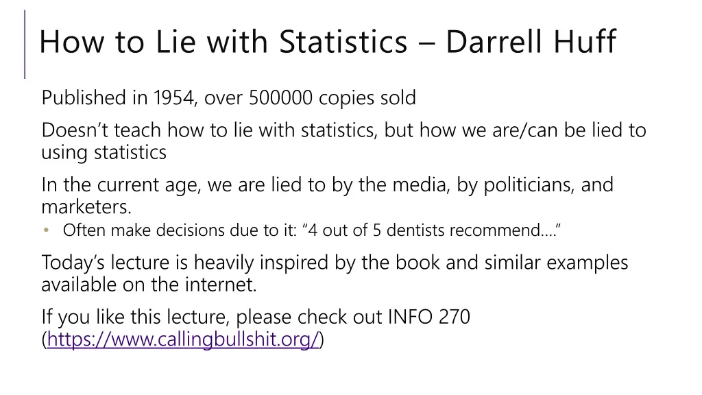 how to lie with statistics darrell huff