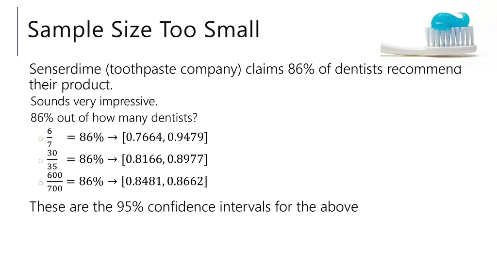 sample size too small 2