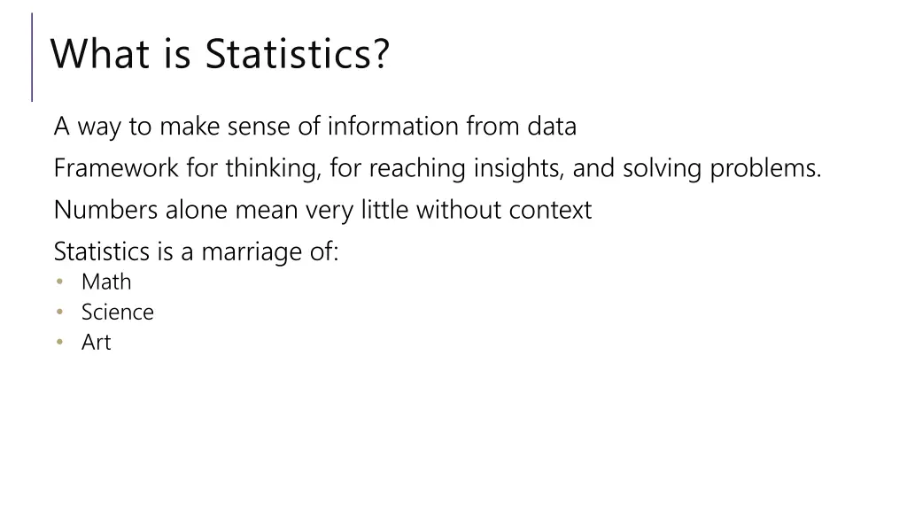 what is statistics