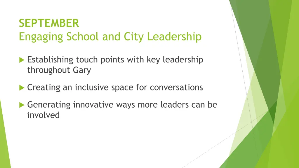 september engaging school and city leadership