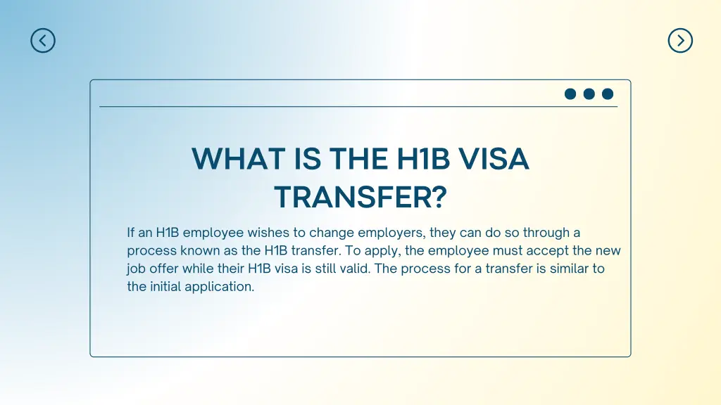 what is the h1b visa transfer