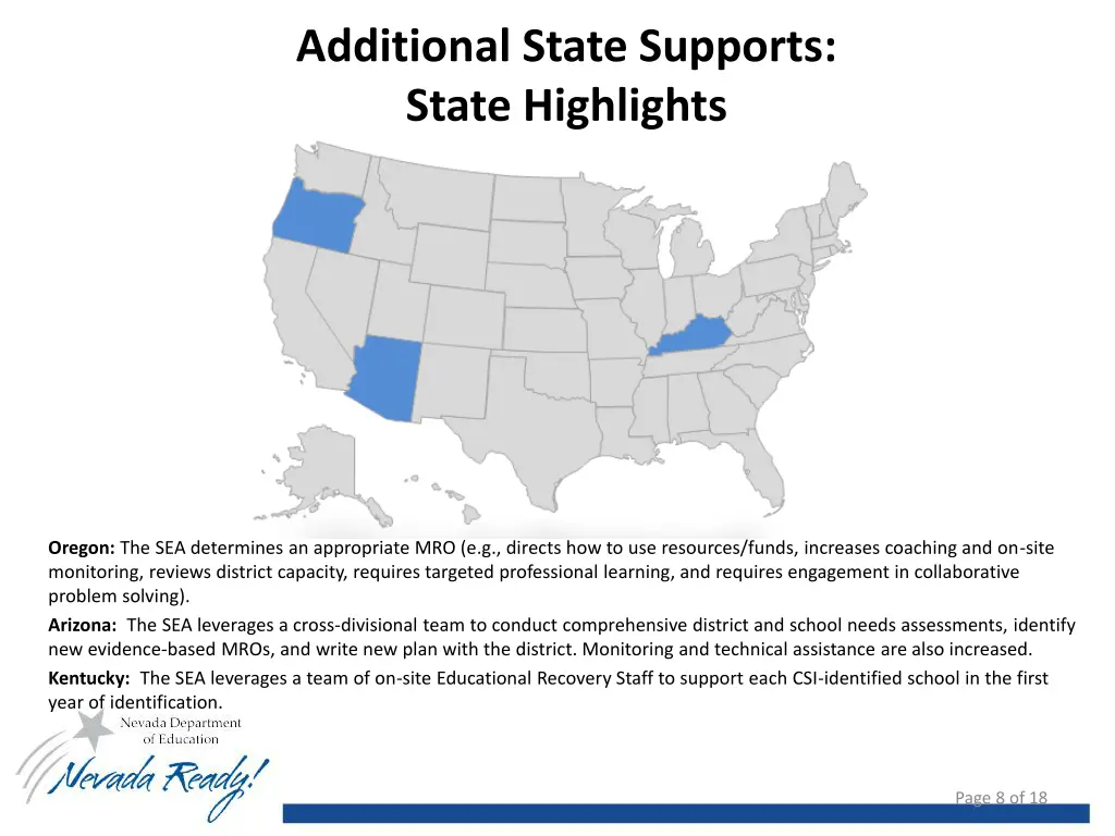 additional state supports state highlights