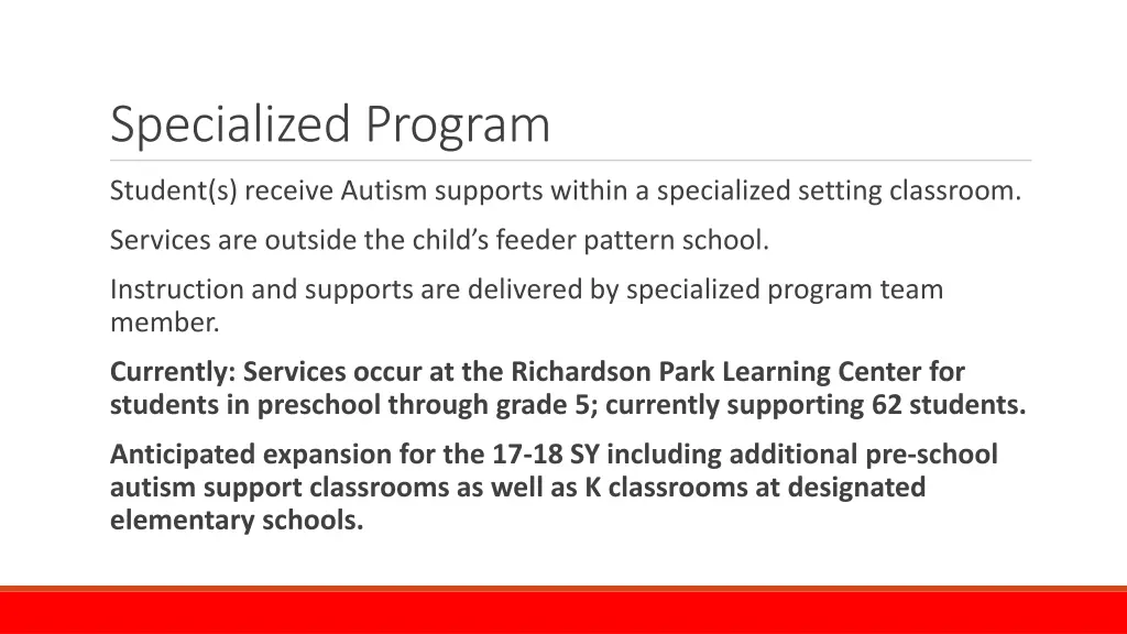 specialized program