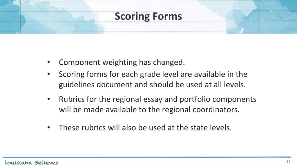 scoring forms