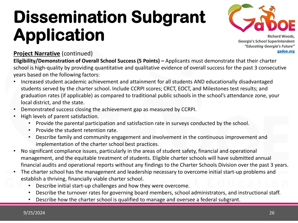 dissemination dissemination subgrant application 1