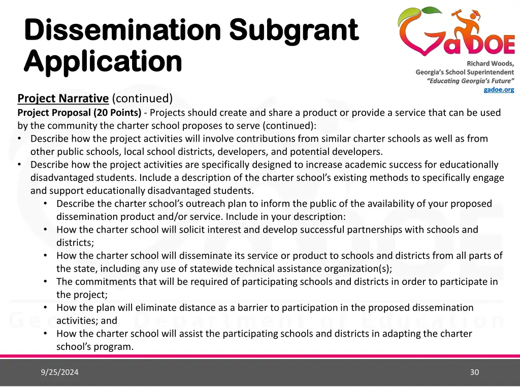 dissemination dissemination subgrant application 5