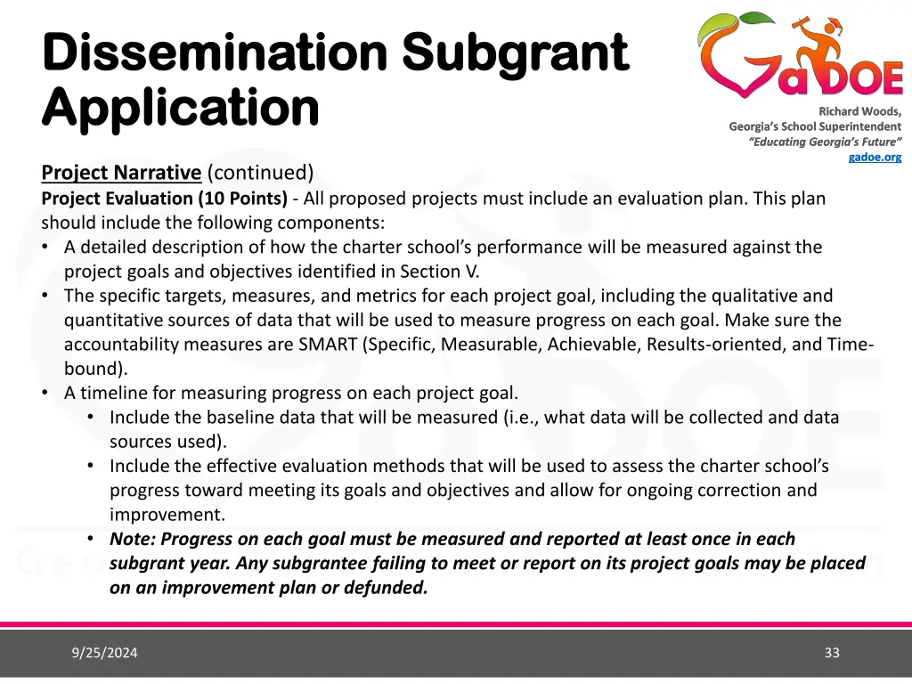 dissemination dissemination subgrant application 8