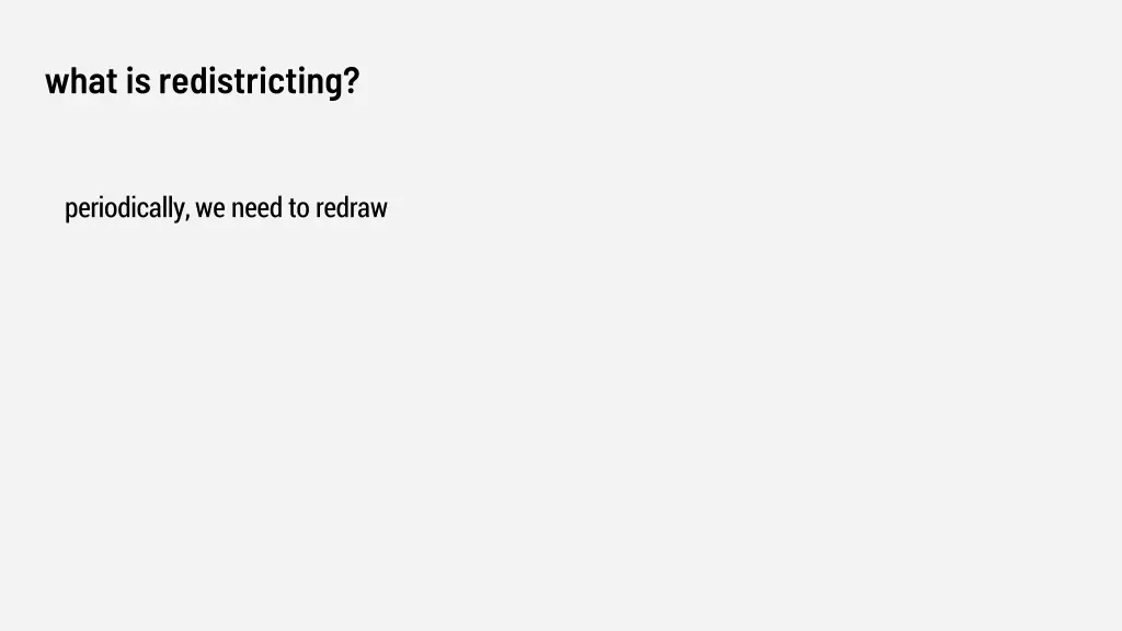 what is redistricting