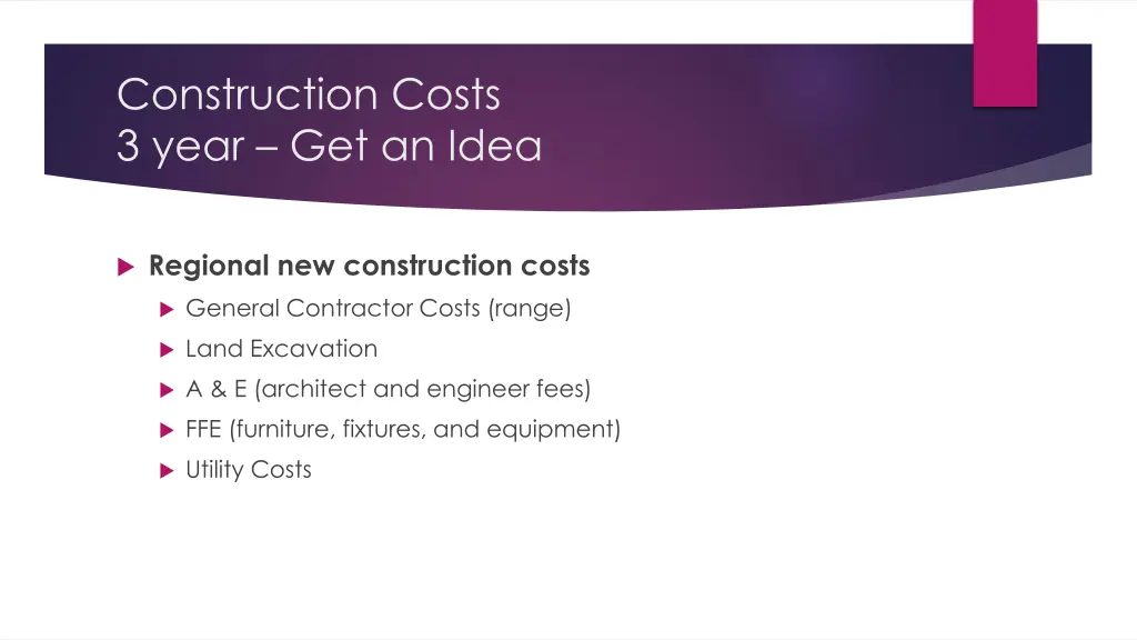 construction costs 3 year get an idea