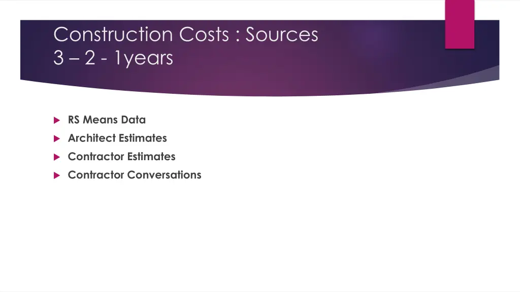 construction costs sources 3 2 1years