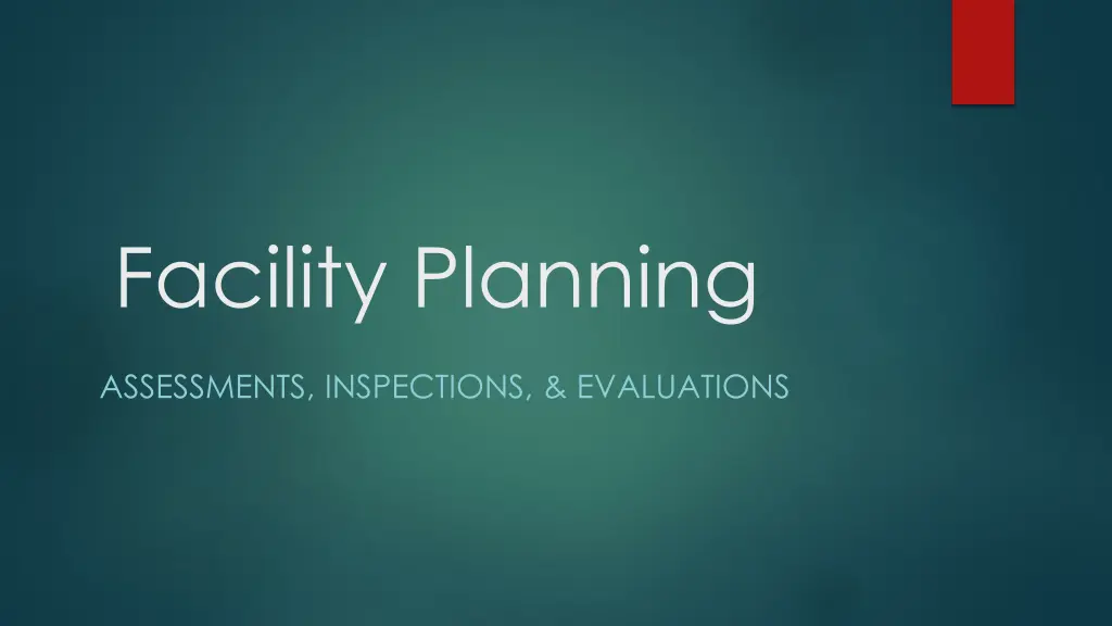 facility planning