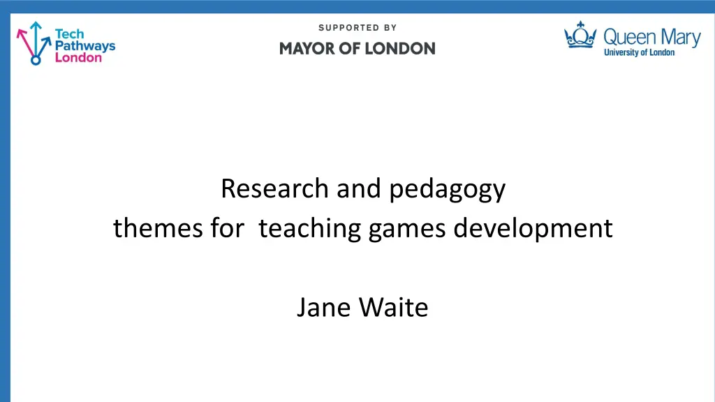 research and pedagogy themes for teaching games