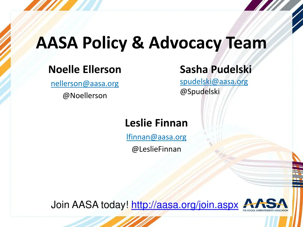 aasa policy advocacy team