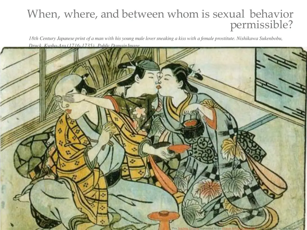 when where and between whom is sexual behavior