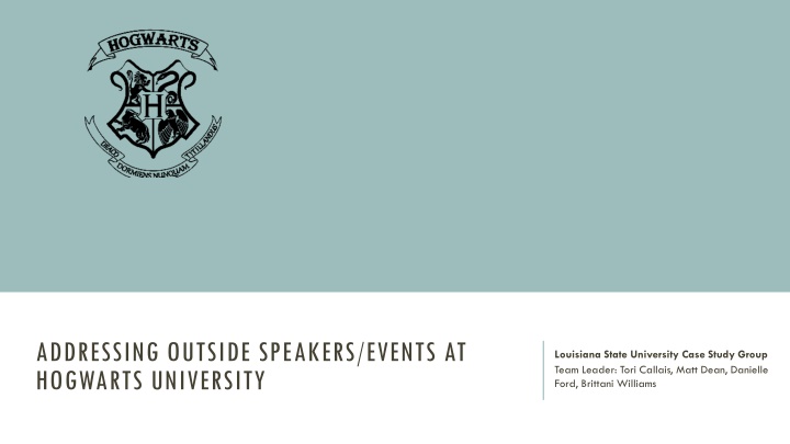 addressing outside speakers events at hogwarts