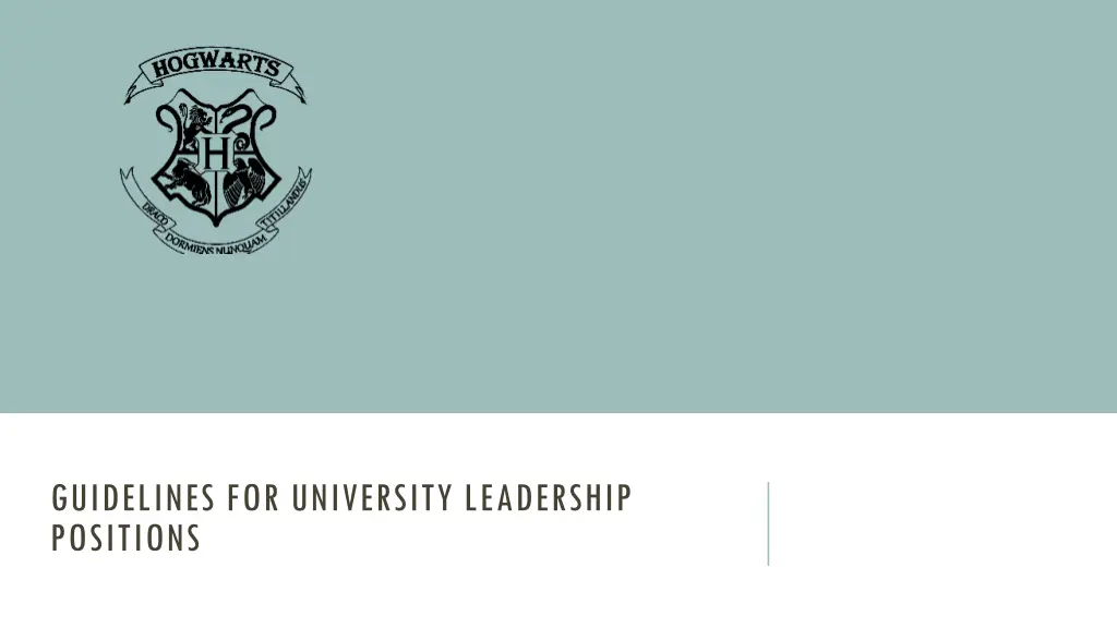 guidelines for university leadership positions