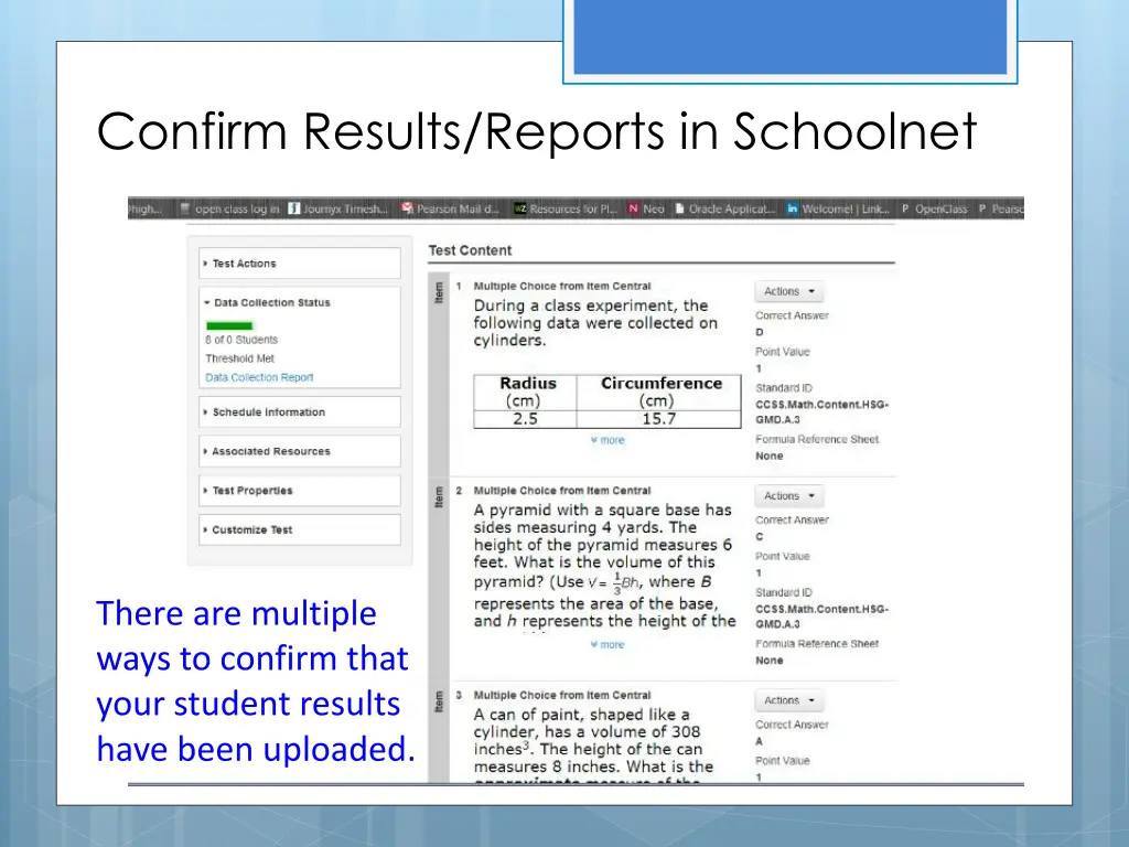 confirm results reports in schoolnet