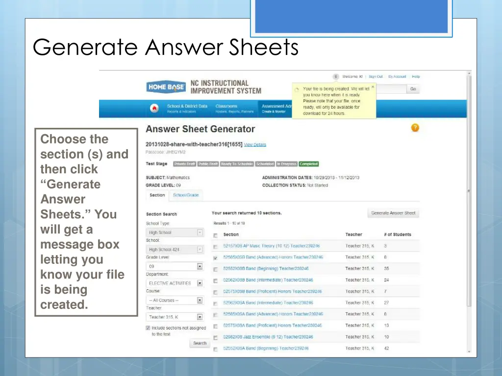 generate answer sheets 1