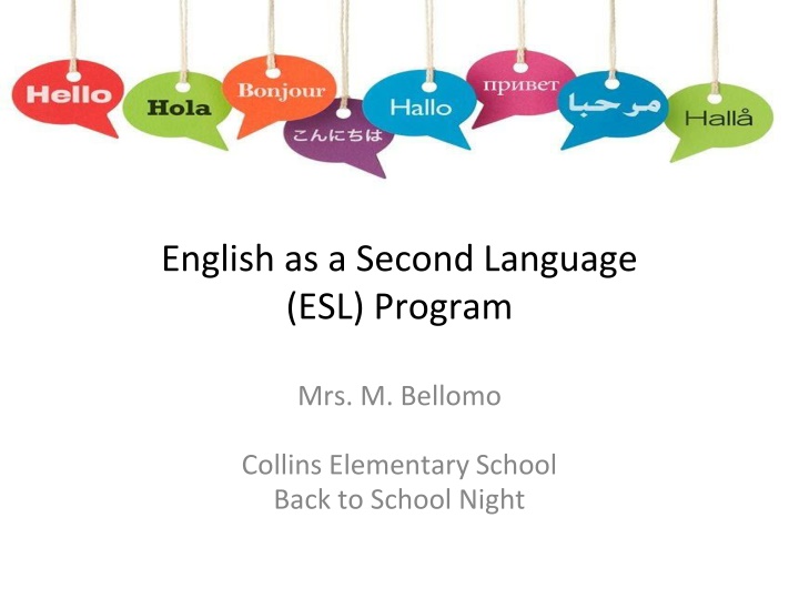 english as a second language esl program