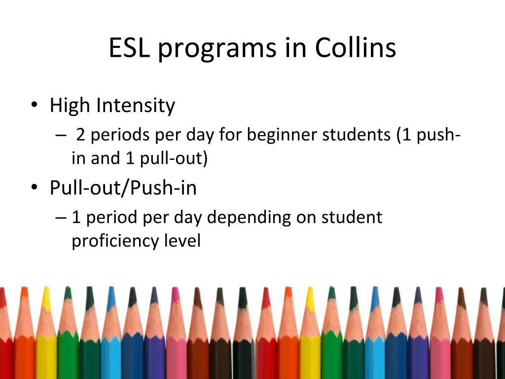 esl programs in collins