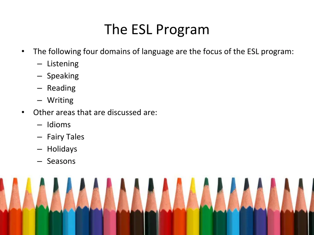 the esl program