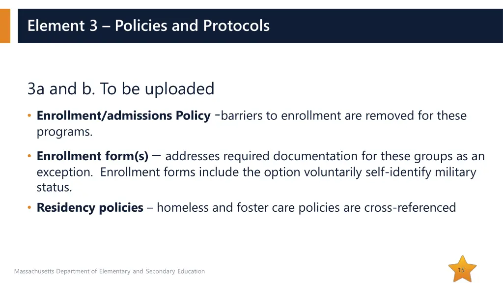 element 3 policies and protocols 1