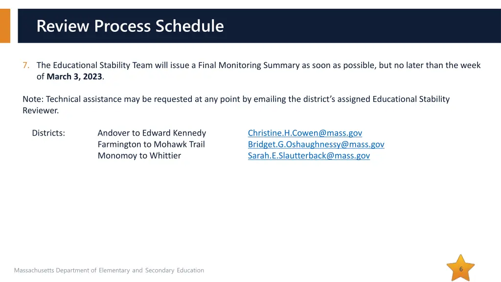 review process schedule 1