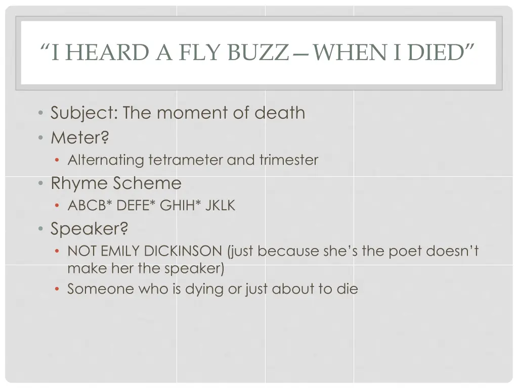 i heard a fly buzz when i died